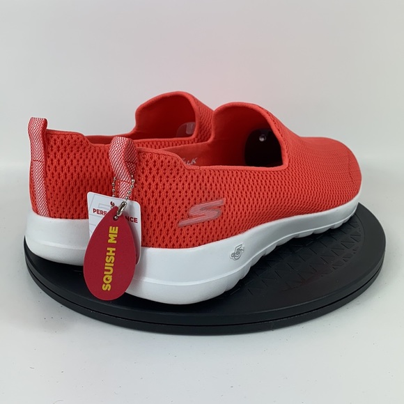 Skechers Go Walk Joy Slip On Casual Shoes Orange/White 15600 Women’s Size 13 - Picture 5 of 12